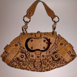 GUESS Animal Print And Ostrich Leather Straps EUC